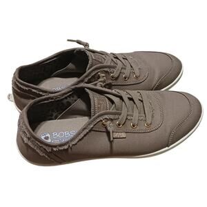 BOBS from Skechers Memory Foam Taupe Slip-on Sneakers Womens Size size 9 EUC